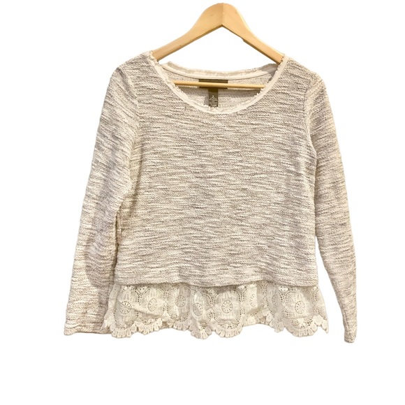 INC International concepts shirt with lace hem - Picture 1 of 7